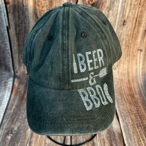 NEW Beer & BBQ Hat Custom Vinyl Item #PHK3322